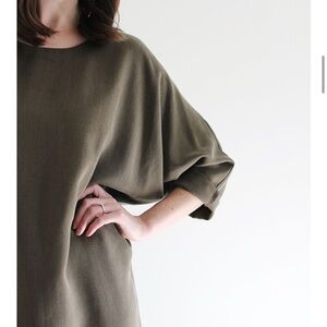 Lloyd 19th Ave Tunic Dress Olive Green Made in Canada